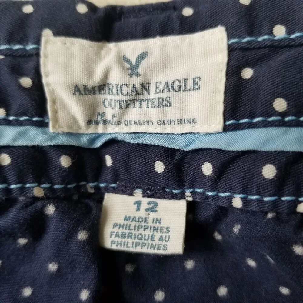 American Eagle Outfit Navy Polka Dot Skirt - Size 12
